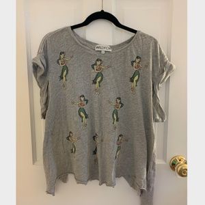 Wildfox hula girl t shirt